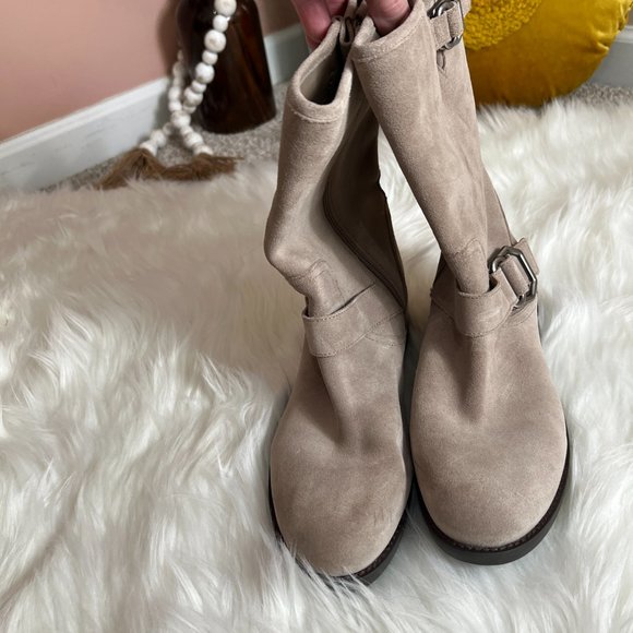 Suede Mid Calf Boots - Picture 5 of 5